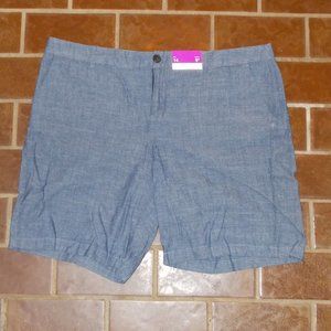Merona Blue Chambray Bermuda Shorts 9" Inseam